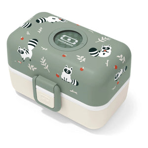 Monbento - MB Tresor anpassbare Kinder Bento Box, 3 Fächer | Grün Ton