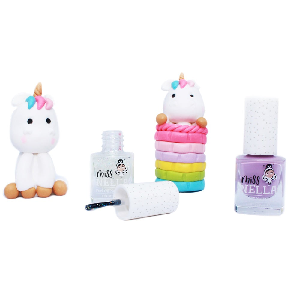 Miss Nella - Konfetiwolken: Abziehbarer Glitzer-Topcoat-Nagellack