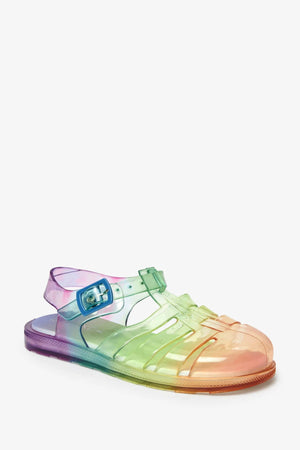 Weiter – Regenbogen-Kinder-Gelee-Sandalen mit weicher Sohle – 23