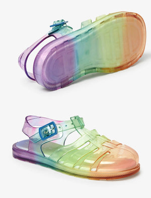 Weiter – Regenbogen-Kinder-Gelee-Sandalen mit weicher Sohle – 23