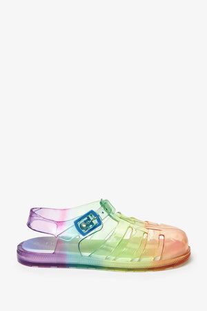 Weiter – Regenbogen-Kinder-Gelee-Sandalen mit weicher Sohle – 23