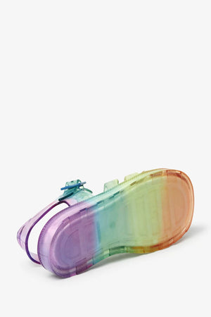 Weiter – Regenbogen-Kinder-Gelee-Sandalen mit weicher Sohle – 23