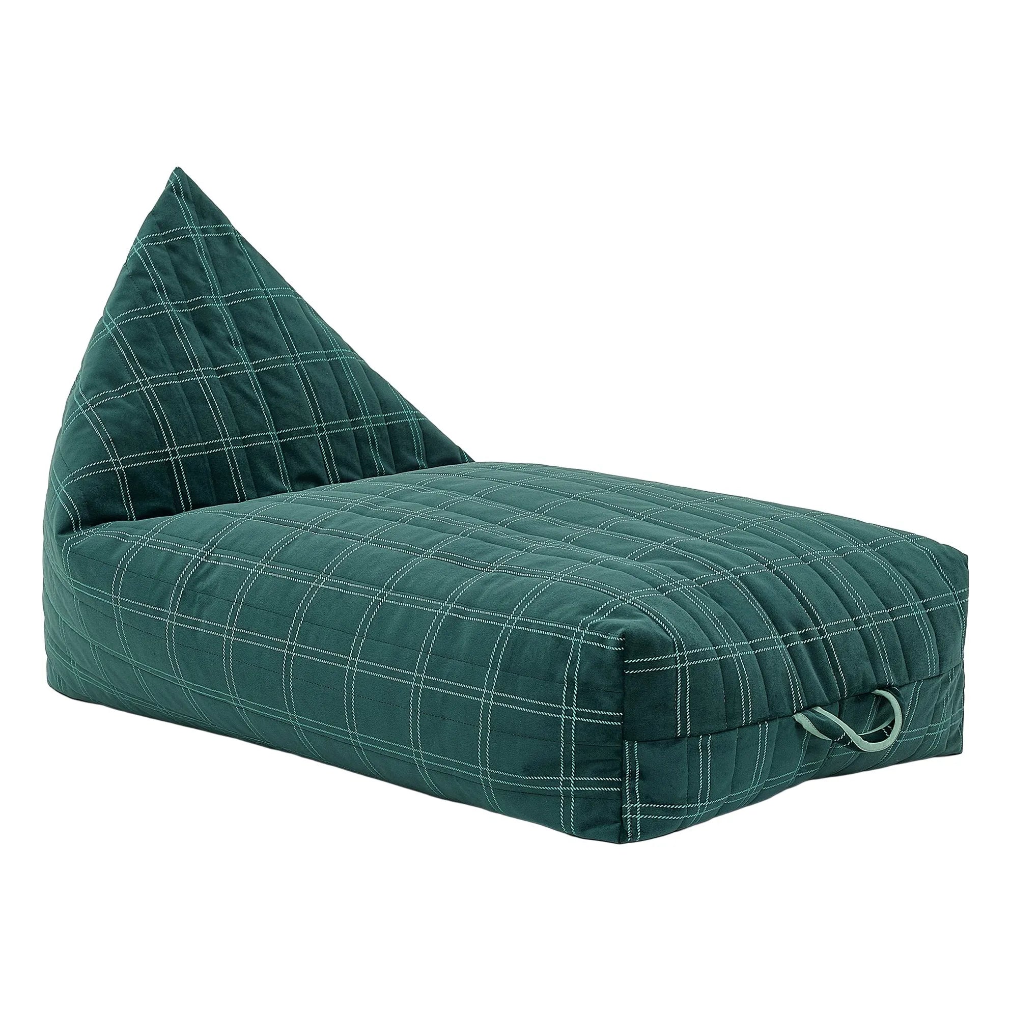 Nobodinoz – Lange Cord-Sitzsack | Grün