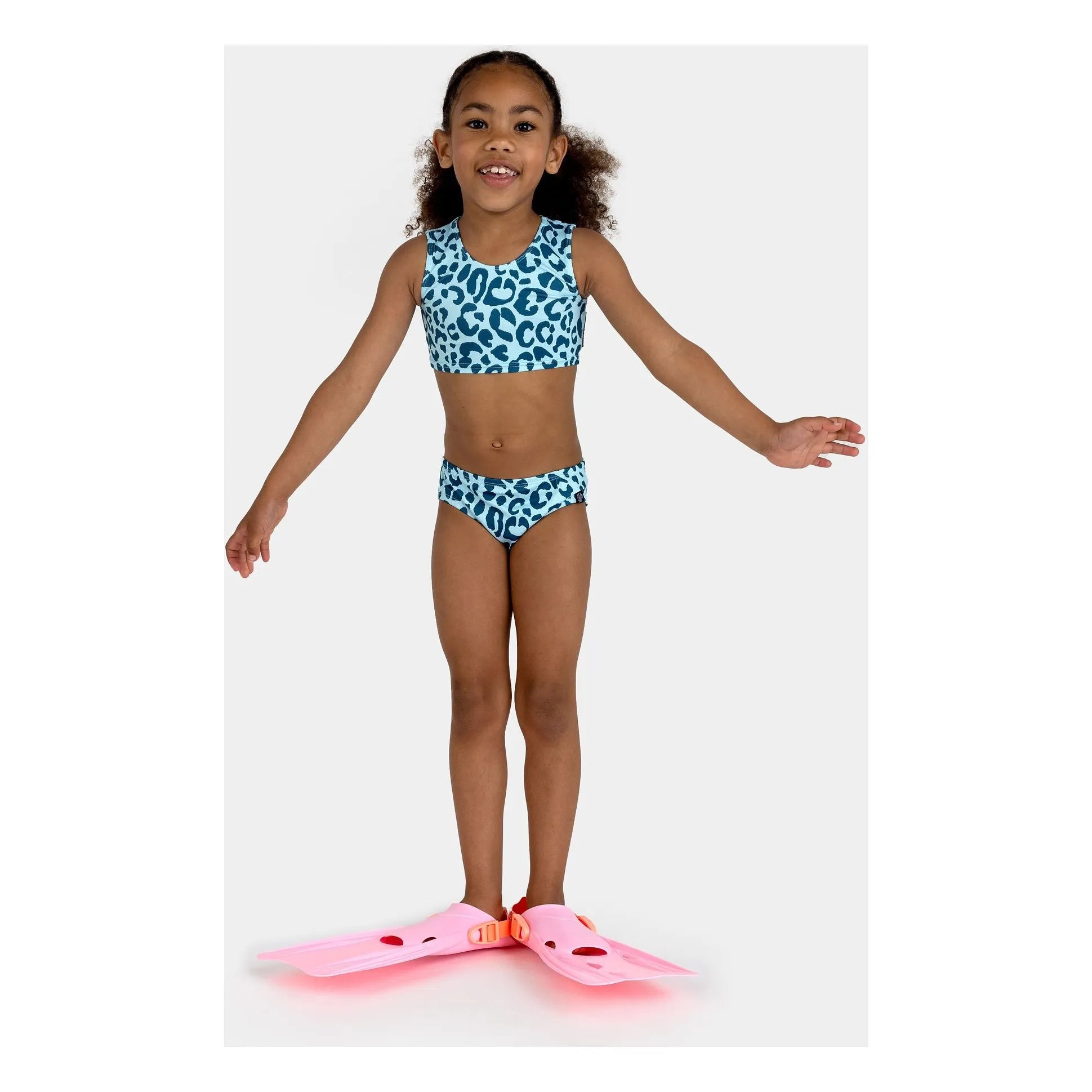 Beach & Bandits - Ocean Leopard 2-teiliger UV-Schutz-Badeanzug Recycelte Fasern | Blau