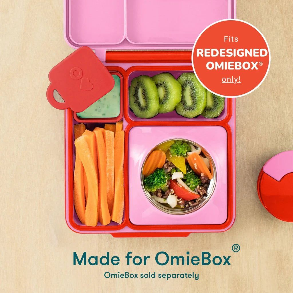 OmieBox Bento Box Innenfächer 2er-Set Rot und Gelb