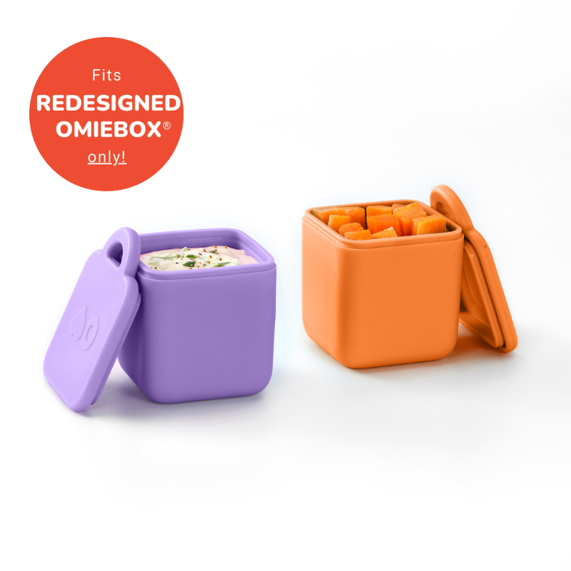 Omiebox - Bento Box Innenbehälter 2er-Set Lila/Orange