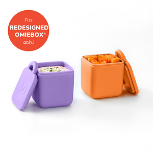 Omiebox - Bento Box Innenbehälter 2er-Set Lila/Orange