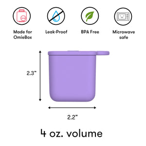 Omiebox - Bento Box Innenbehälter 2er-Set Lila/Orange