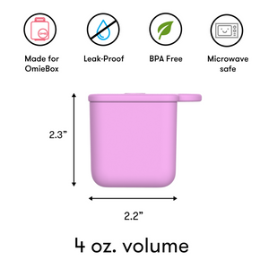 Omiebox - Bento Box Innenbehälter 2er-Set Pink/Türkis