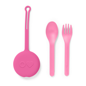 Omiebox - OmiePod Besteckset aus Silikon, Gabel und Löffel