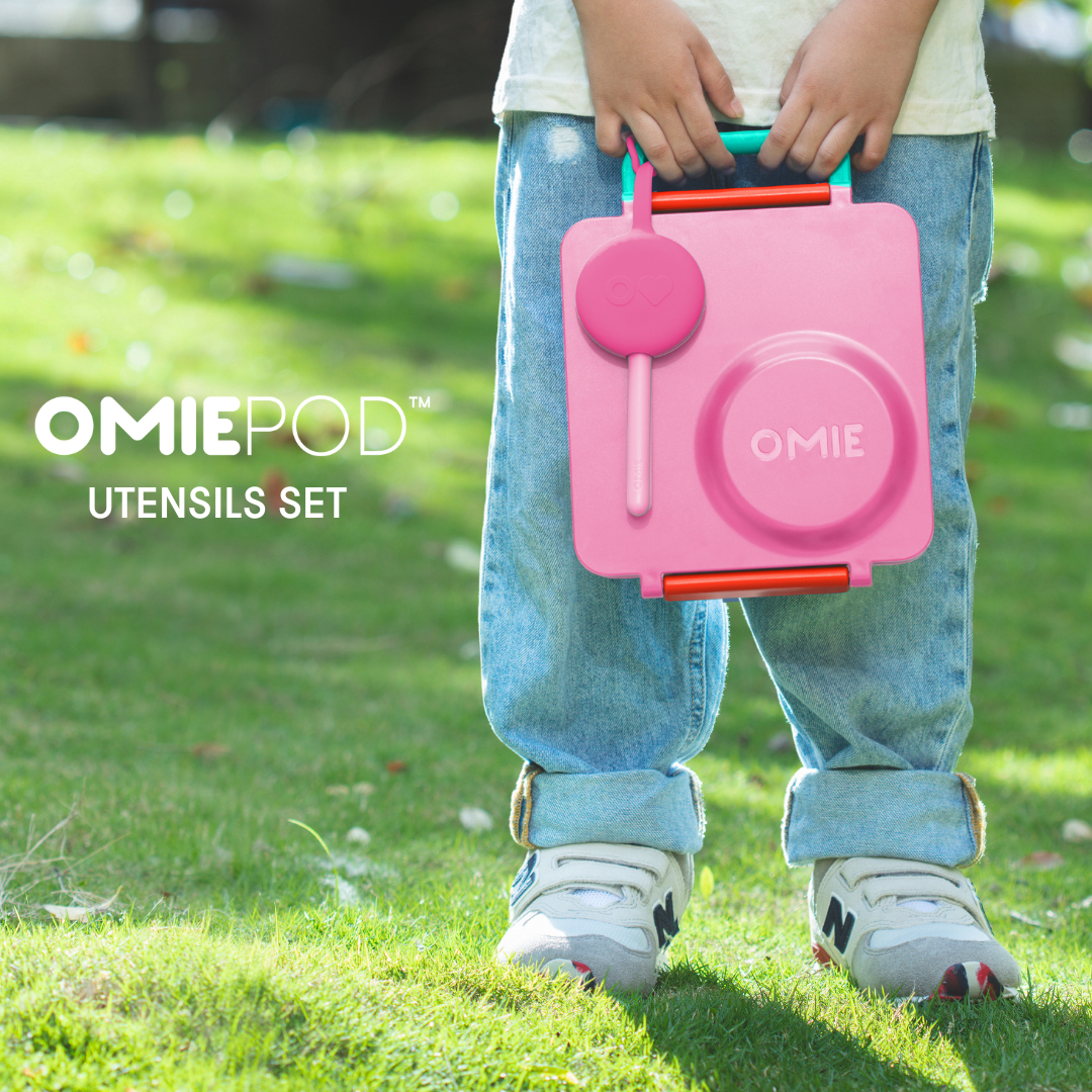 Omiebox - OmiePod Besteckset aus Silikon, Gabel und Löffel