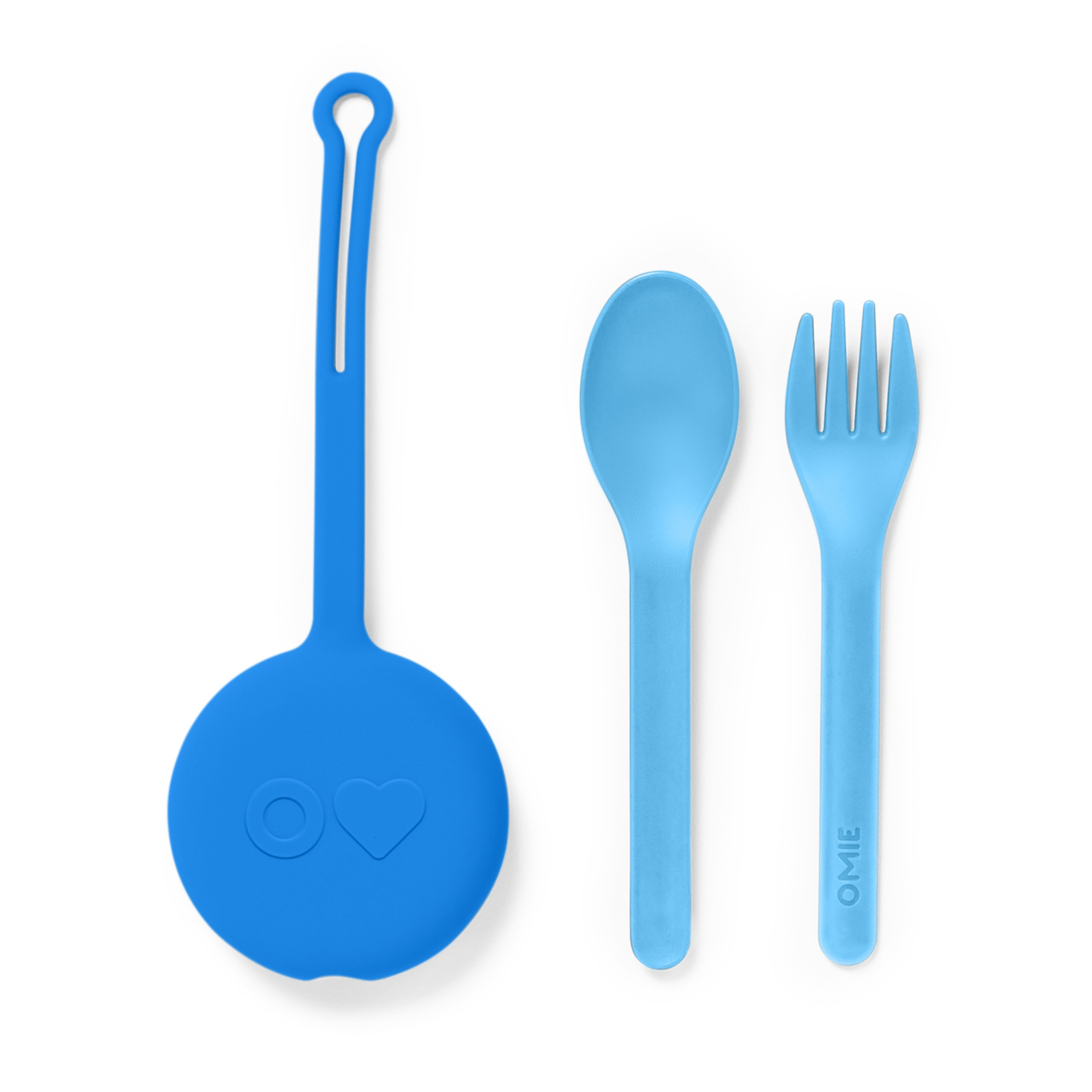 Omiebox - OmiePod Capri Blau Silikon-Gabel- und Löffel-Set