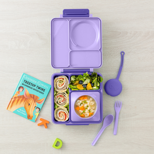 Omiebox - OmiePod Lila Silikon Gabel- und Löffelset