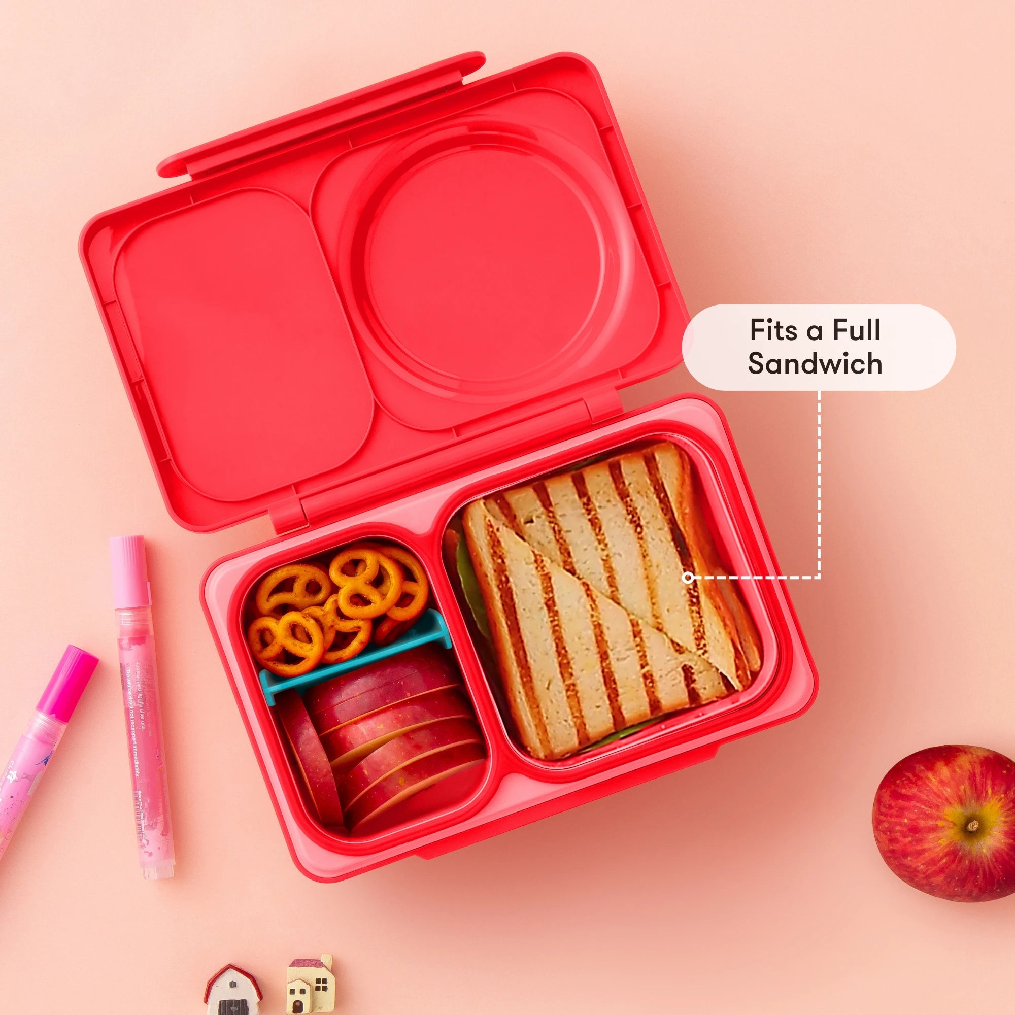 Omiebox - UP Isı Yalıtımlı 2. Nesil Kiraz Pembesi Bento Yemek Kutusu