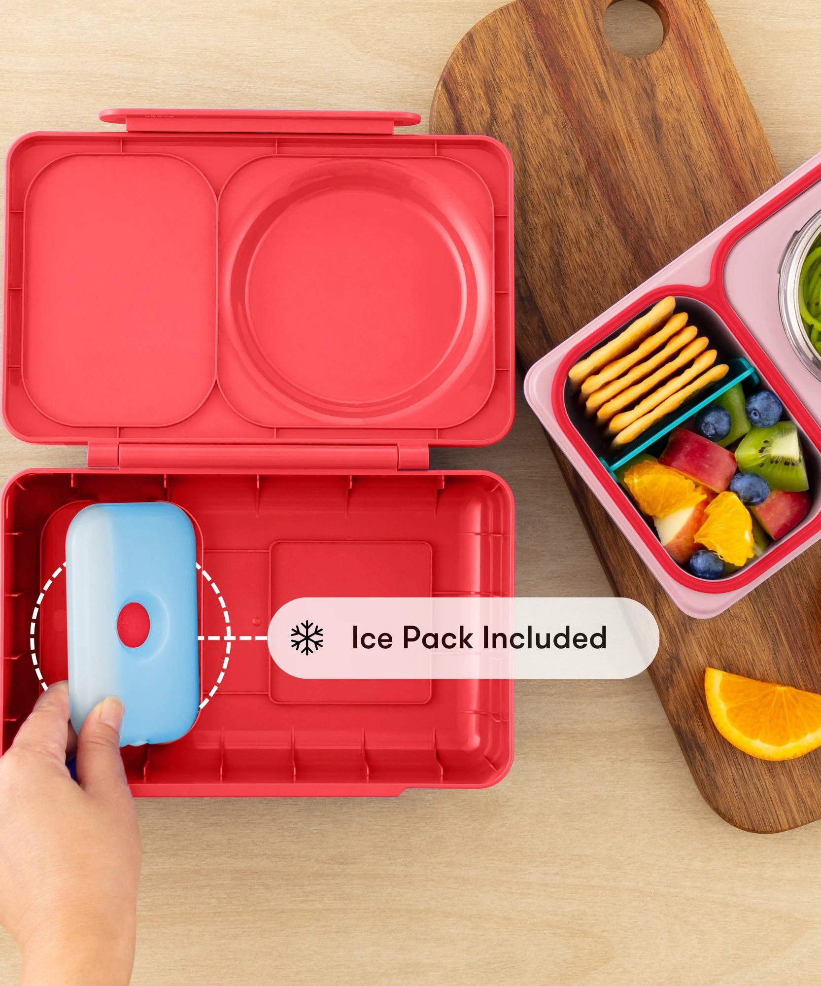 Omiebox - UP Isı Yalıtımlı 2. Nesil Kiraz Pembesi Bento Yemek Kutusu
