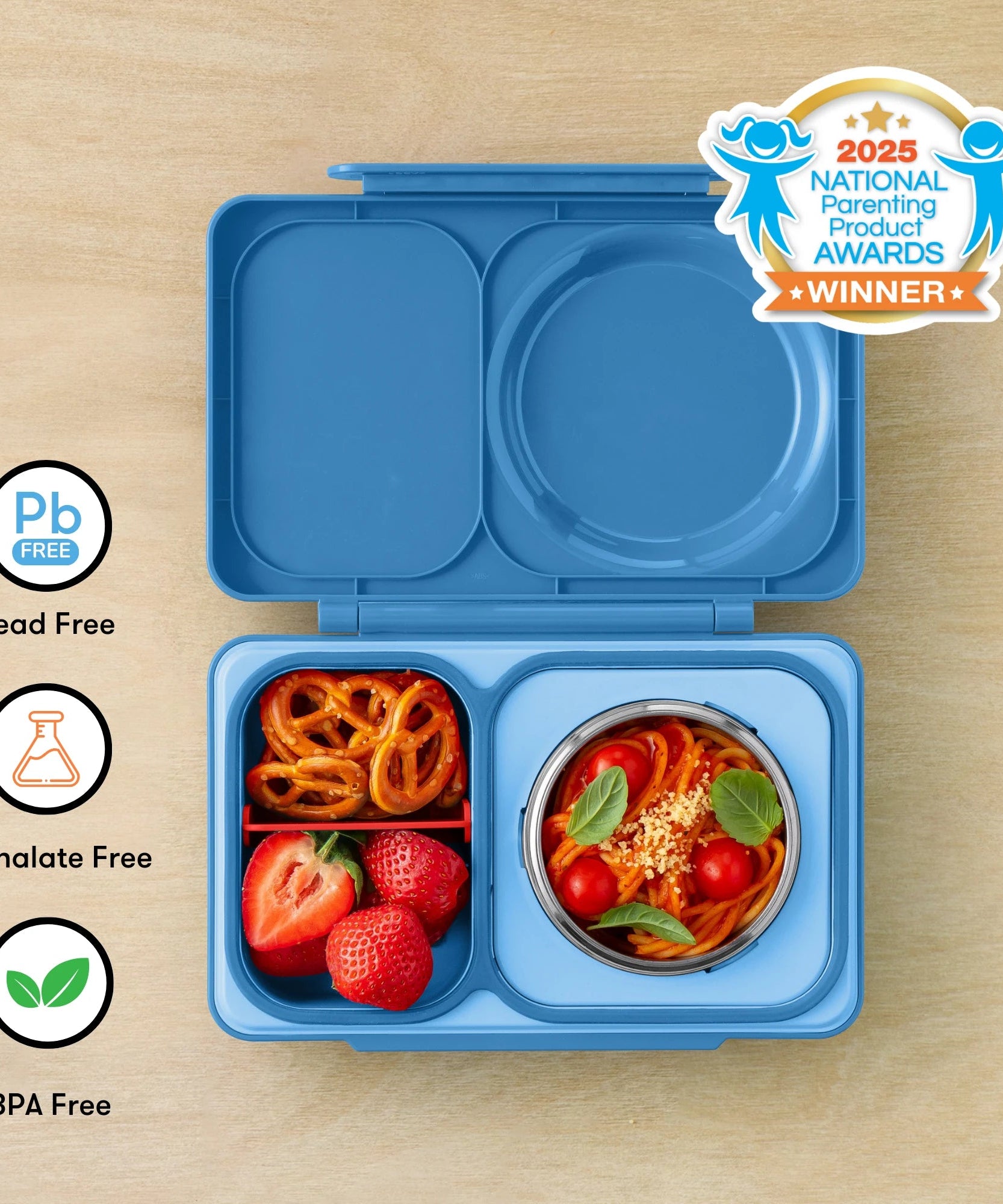 Omiebox - UP Isı Yalıtımlı 2. Nesil Kozmik Mavi Bento Yemek Kutusu