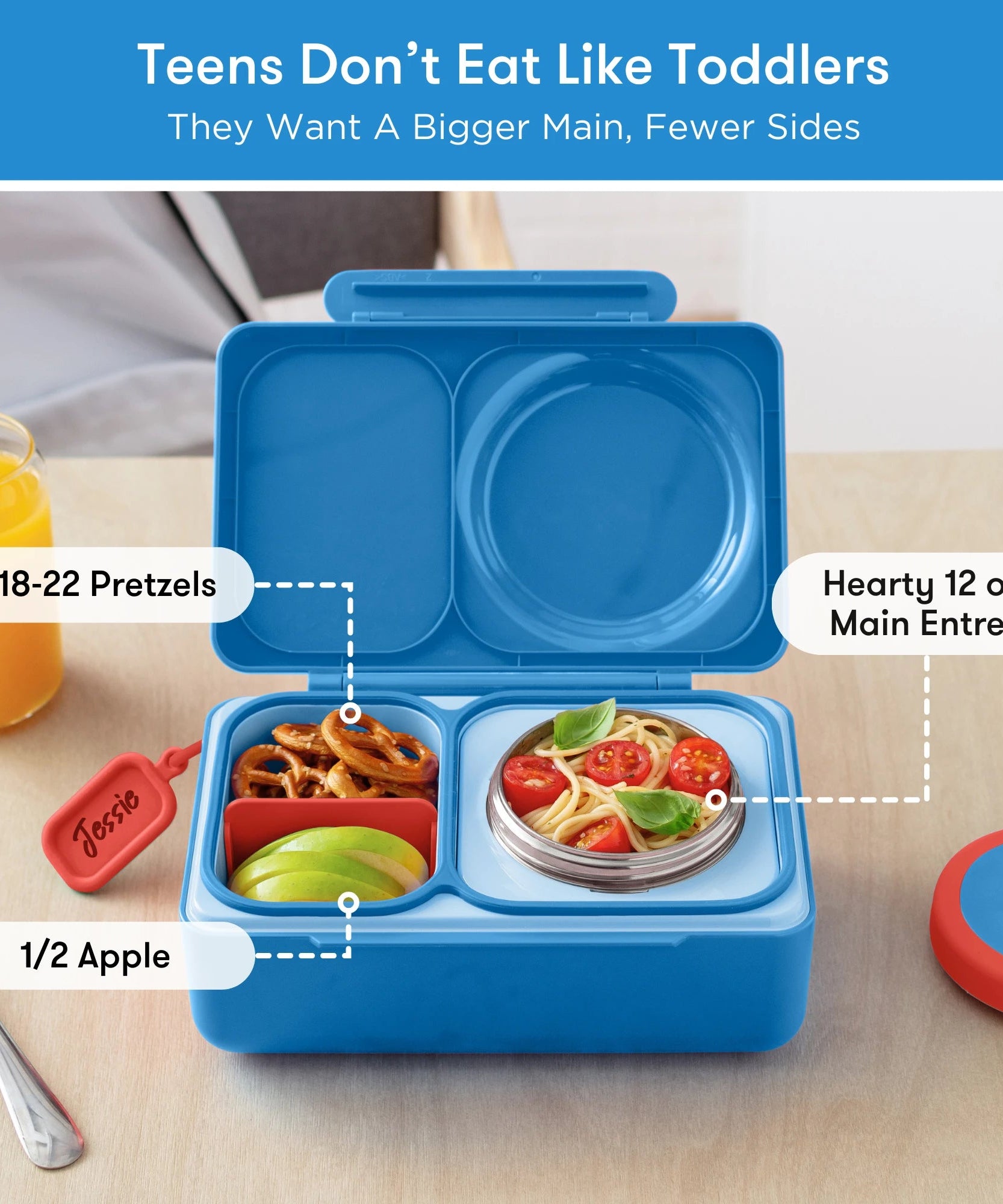Omiebox - UP Isı Yalıtımlı 2. Nesil Kozmik Mavi Bento Yemek Kutusu