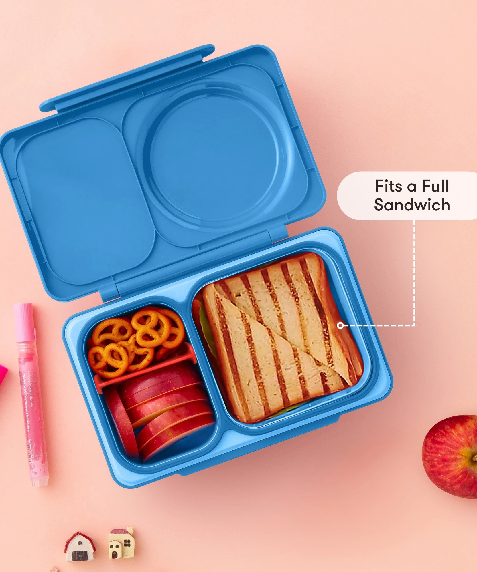 Omiebox - UP Isı Yalıtımlı 2. Nesil Kozmik Mavi Bento Yemek Kutusu