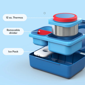 Omiebox - UP Isolierte Bento-Lunchbox der 2. Generation, Cosmic Blue