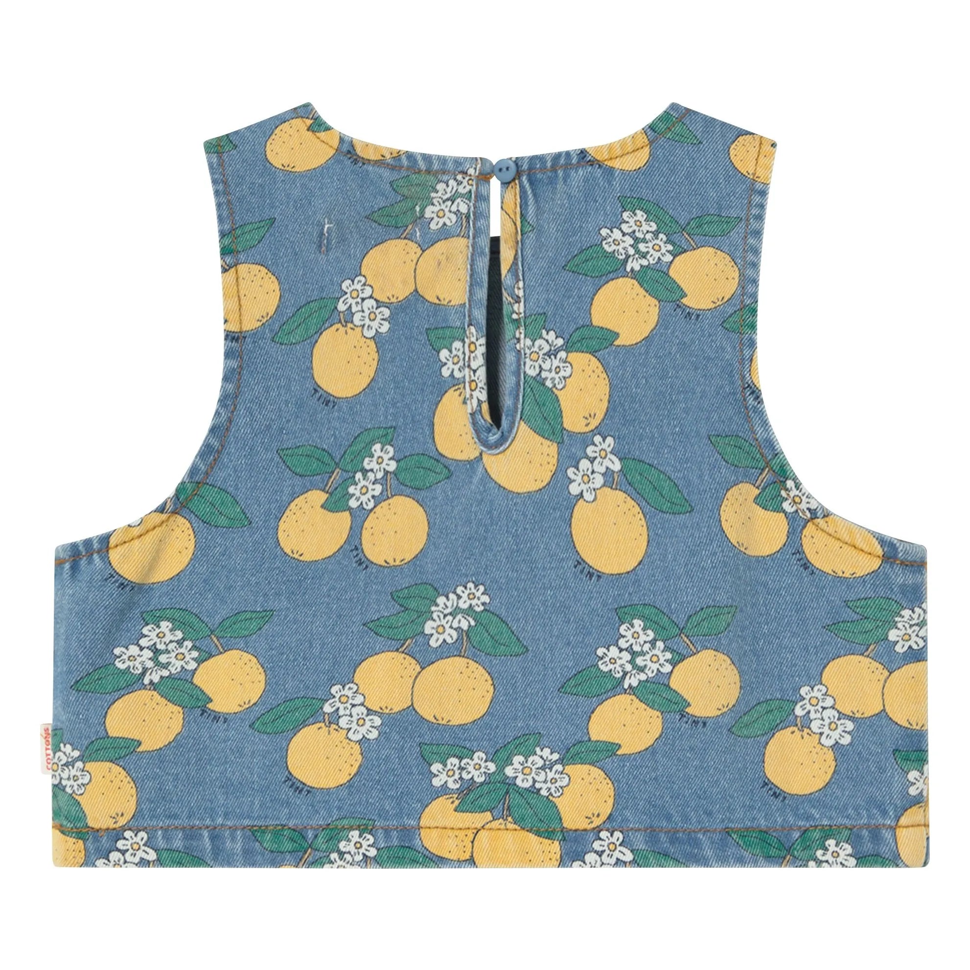 Tinycottons - Orangefarbenes Denim-Oberteil | Blau