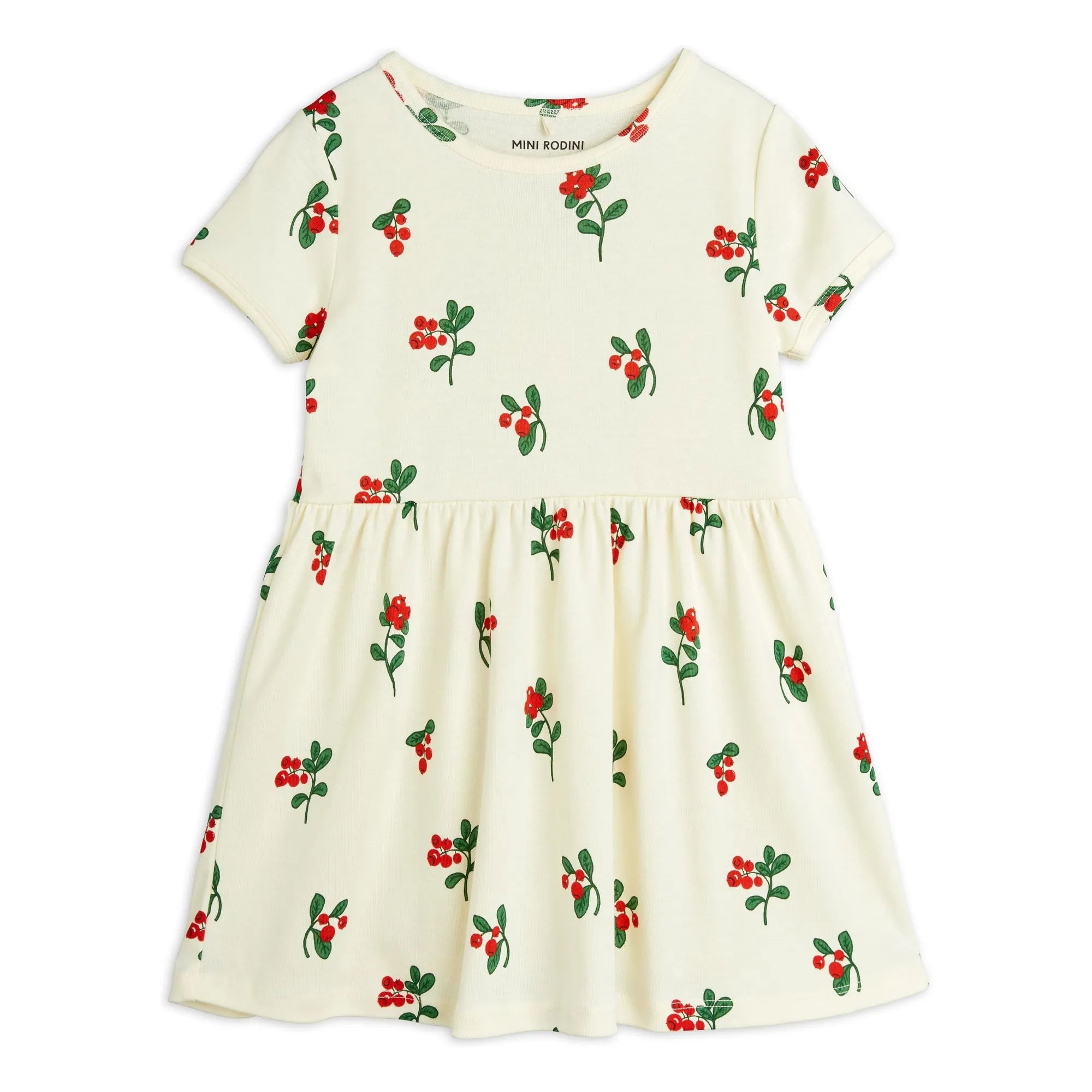 Mini Rodini - Bio-Baumwolle Blumenkleid | Ecru