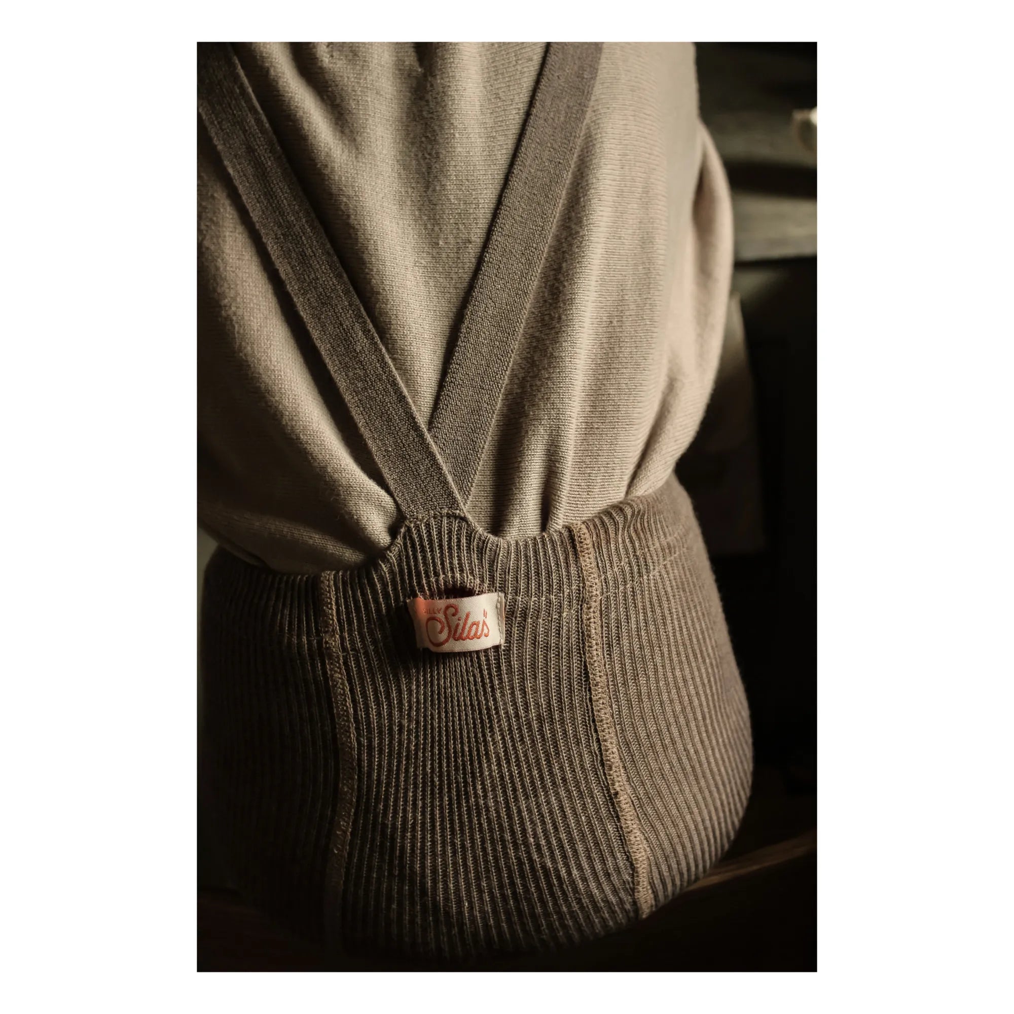 Silly Silas - Strickleggings mit Hosenträgern aus Bio-Baumwolle | Camel