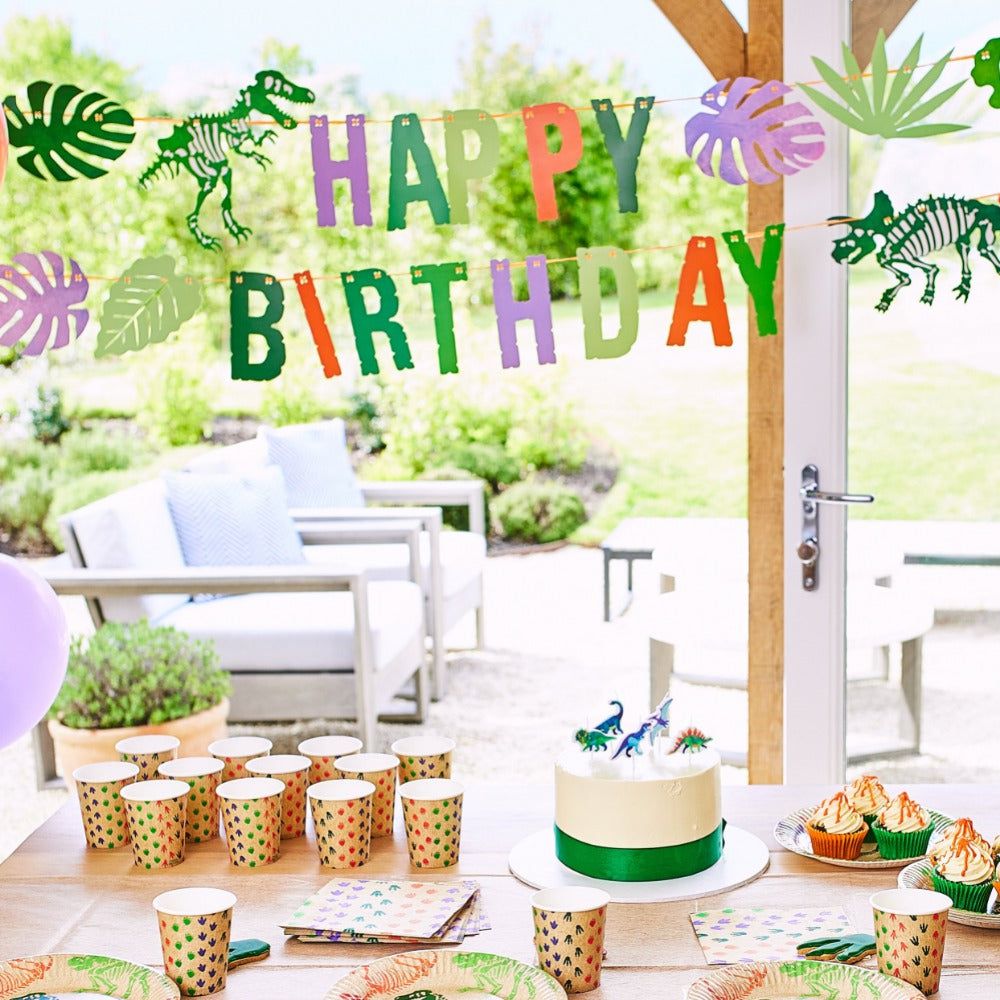 Party-Stücke – Explorer-Dino-Party-Happy-Birthday-Hängeornament