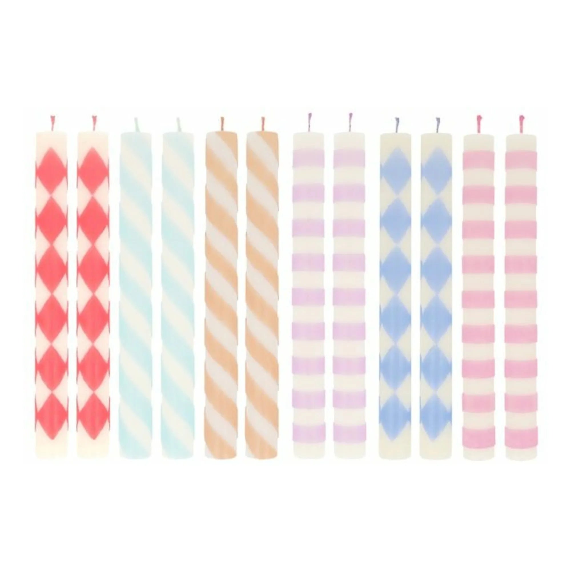 Meri Meri - Musterkerzen - 12er Set