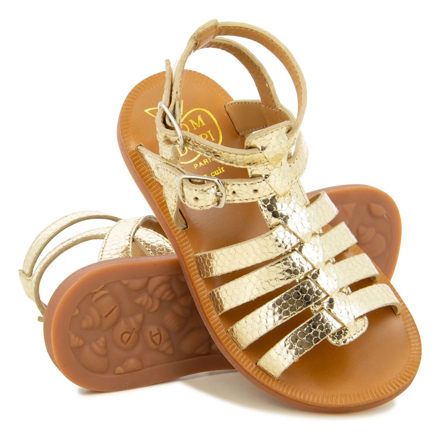 Pom d'Api - Plagette Gladiator Sandale | Gold