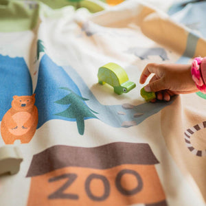 Play & Go Convertible Toy Storage Bag & Mat - Zoo-Play Mats-Zoo- | Natural Baby Shower