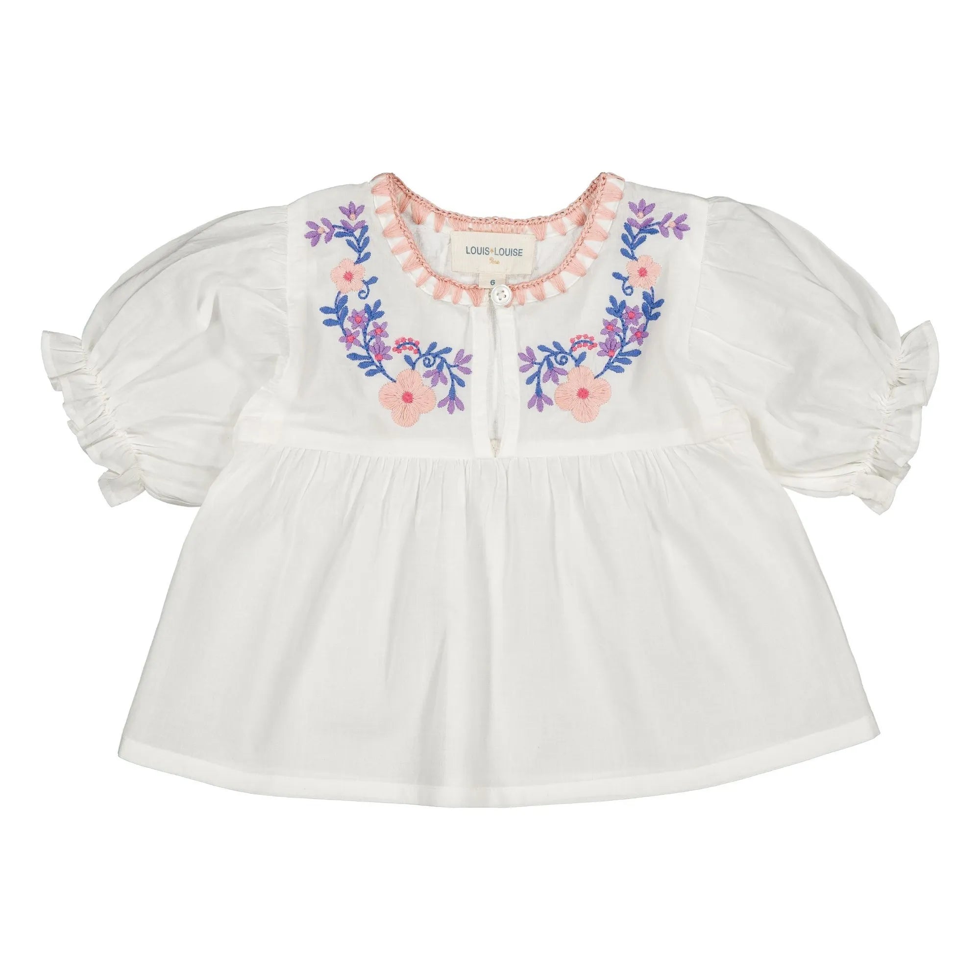 Louis Louise - Pooni Bestickte Bluse | Weiß