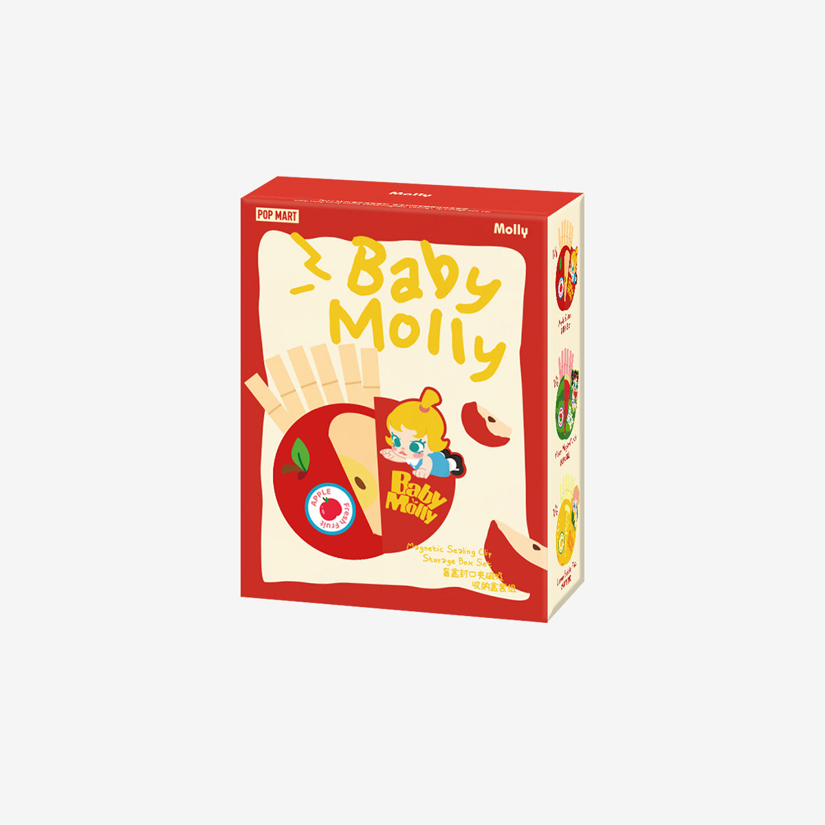 Pop Mart - Original Baby Molly Fruchtgeschmack Serie Magnetverschluss Blind Box Aufbewahrungsset