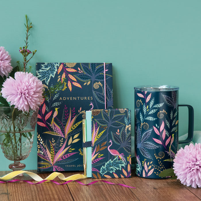 Portico Designs - Sara Miller: Botanisches Paradies Mini-Notizbuch und Stift