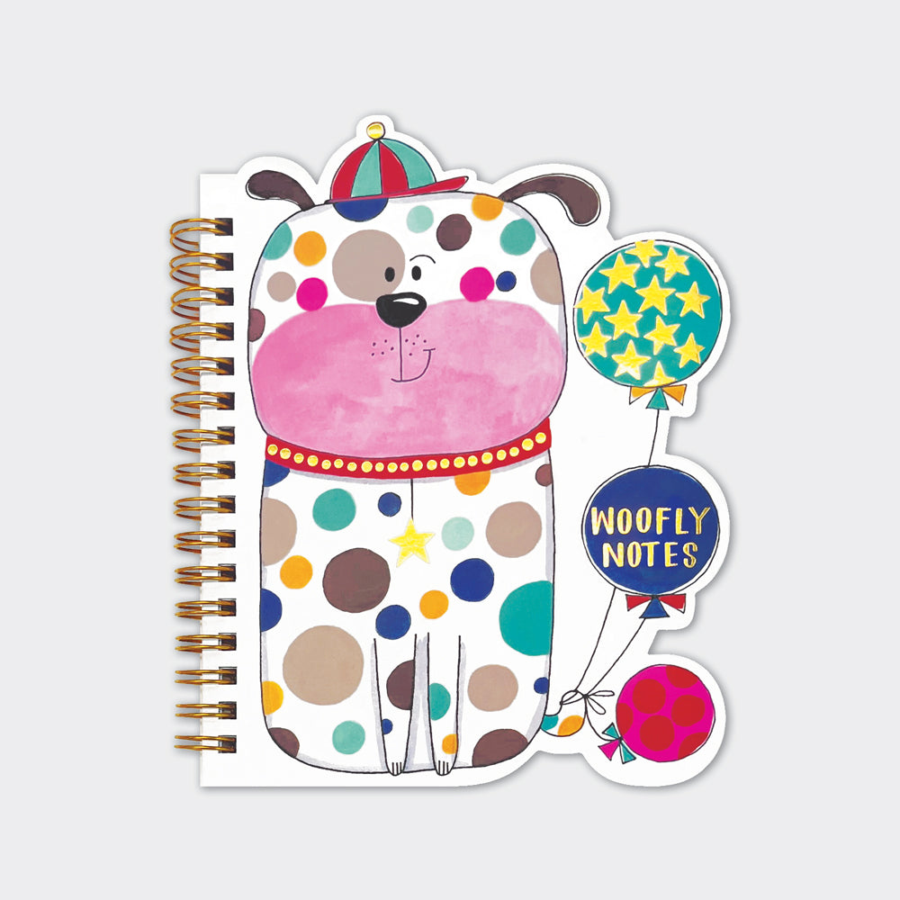 Rachel Ellen - Notizbuch mit Spiralbindung und gepunktetem Hunde-Design