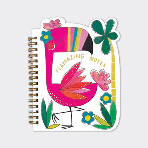 Rachel Ellen - Flamingo Notizbuch mit Spiralbindung