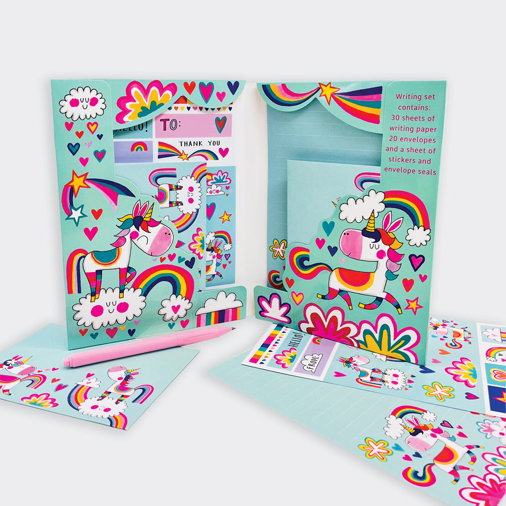 Rachel Ellen - Rainbow Unicorn Mektup Yazma Seti
