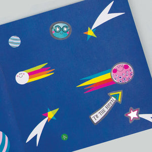 Rachel Ellen - To The Moon Sticker-Szenen Mal- und Aktivitätenbuch