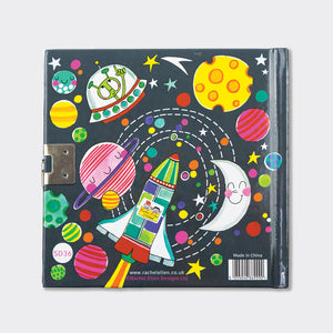 Rachel Ellen - To The Moon Space Abschließbares Tagebuch