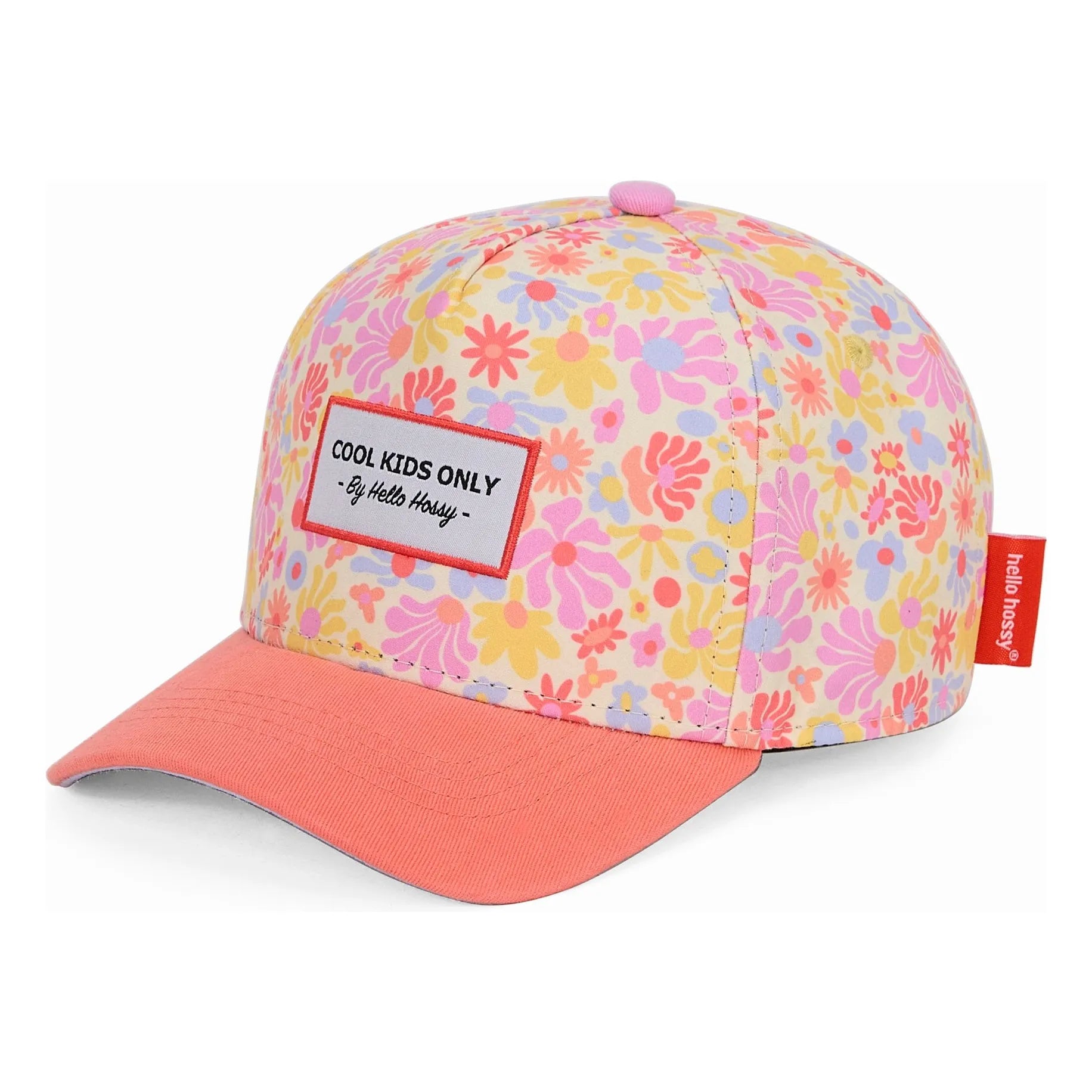 Hello Hossy - Retro Flowers Sonnenhut mit gebogenem Schirm | Rosa