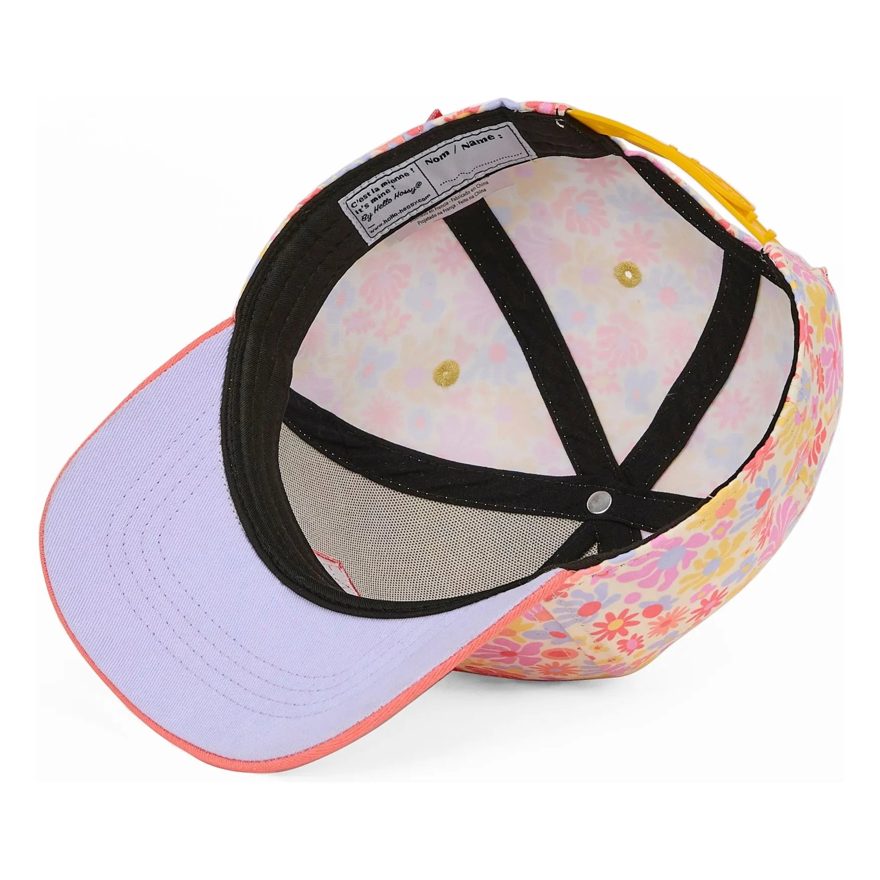Hello Hossy - Retro Flowers Sonnenhut mit gebogenem Schirm | Rosa