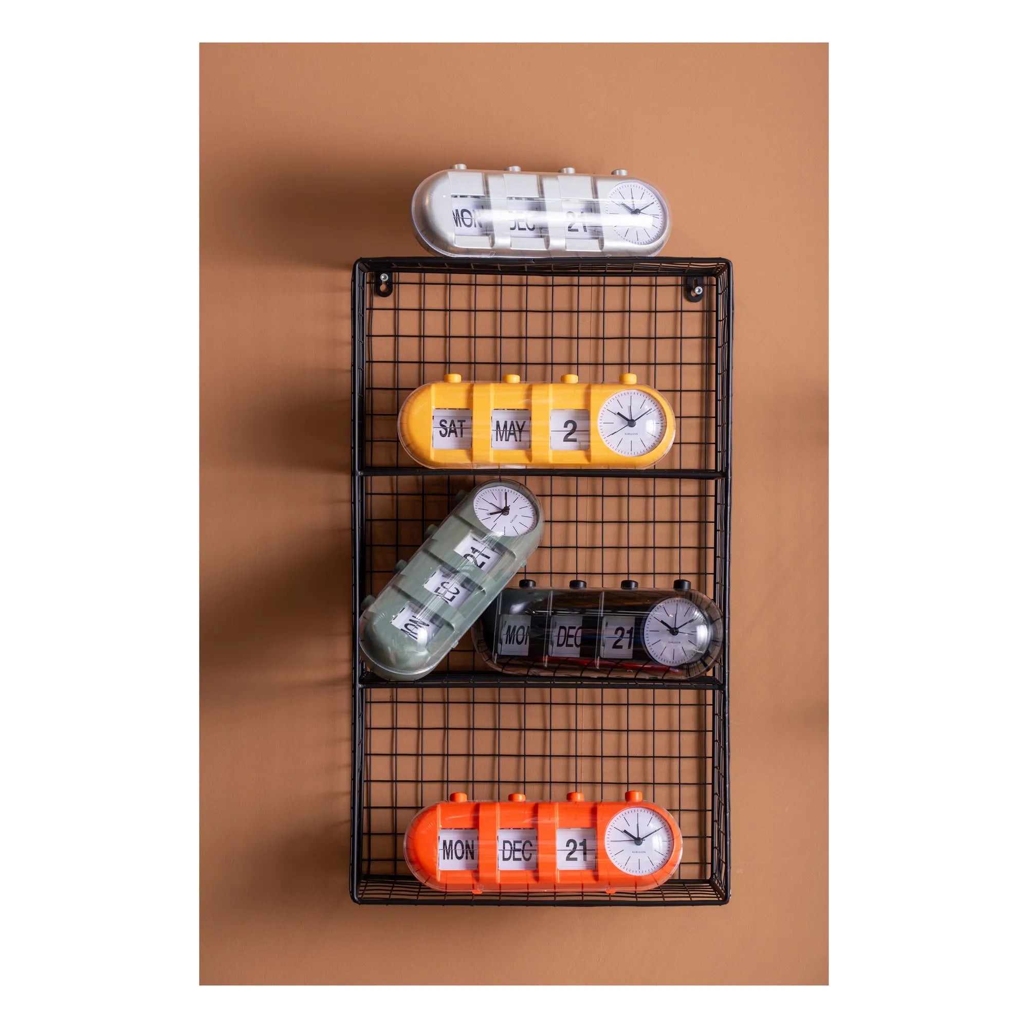 Present Time - Retro Wecker mit Röhrenanzeige | Orange