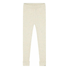 Yuki - Leggings aus Bio-Baumwolle mit Rippenmuster | Heather White