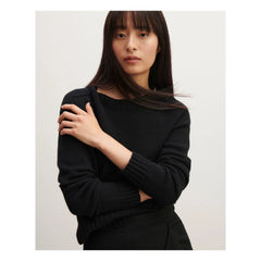 Bompard - Rundhals-Pullover, Dolmanärmel, Kaschmir | Schwarz