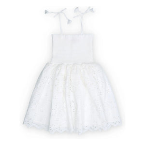 the new society - Sakura besticktes englisches Kleid | Weiß