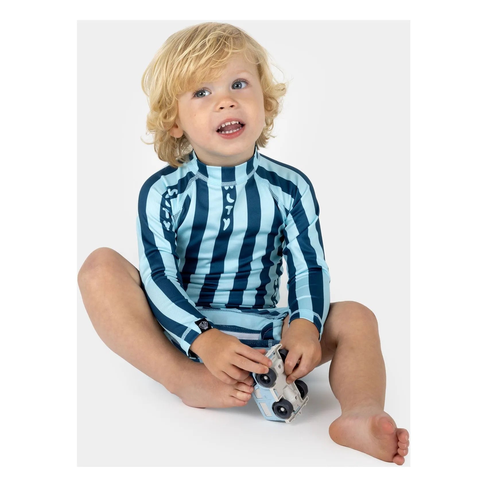Beach & Bandits - Salty Stripes Recycelte Faser UV-Schutz-Overall | Marineblau