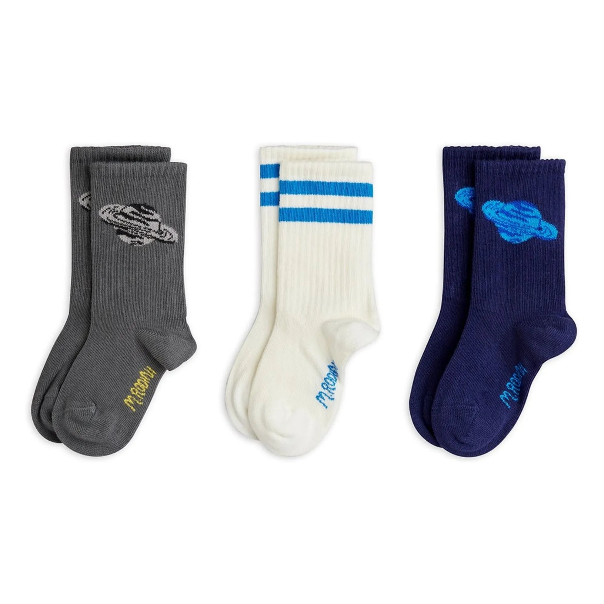 Mini Rodini - Bio-Baumwoll-Socken, 3er-Set | Grau