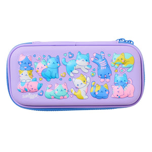 Smiggle - Kleines Federmäppchen mit 3D-Prägung und Hardtop in Lila