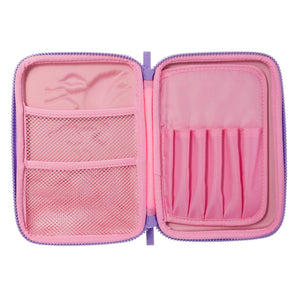 Smiggle – 3D-geprägtes Hardtop-Federmäppchen mit rosa Einhörnern