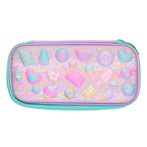 Smiggle - Pinkes Federmäppchen mit 3D-Prägung und Hardtop-Wondrous-Ice-Cream-Muster