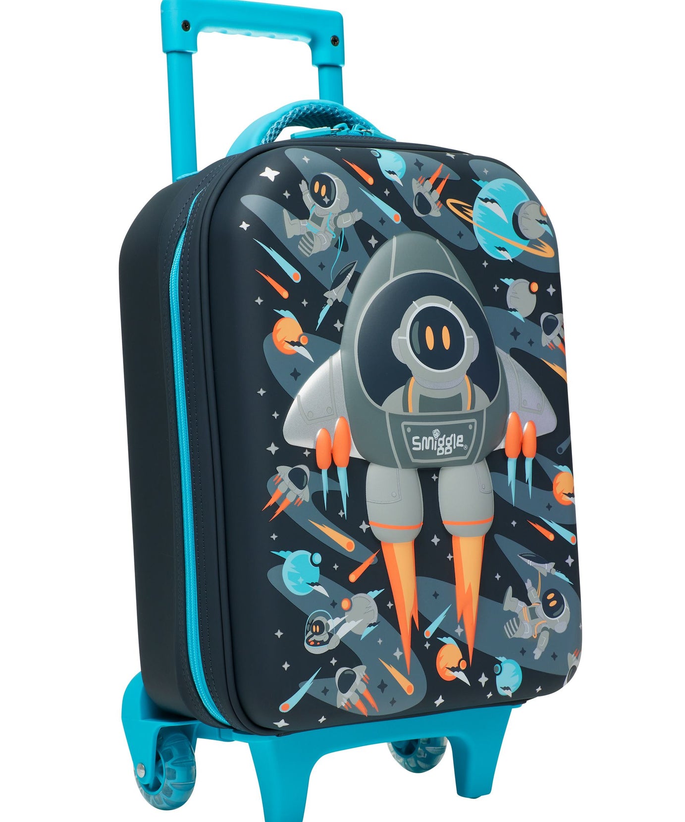 Smiggle - Blast Off Junior Anaokulu ve Kreş Çekçekli Valiz